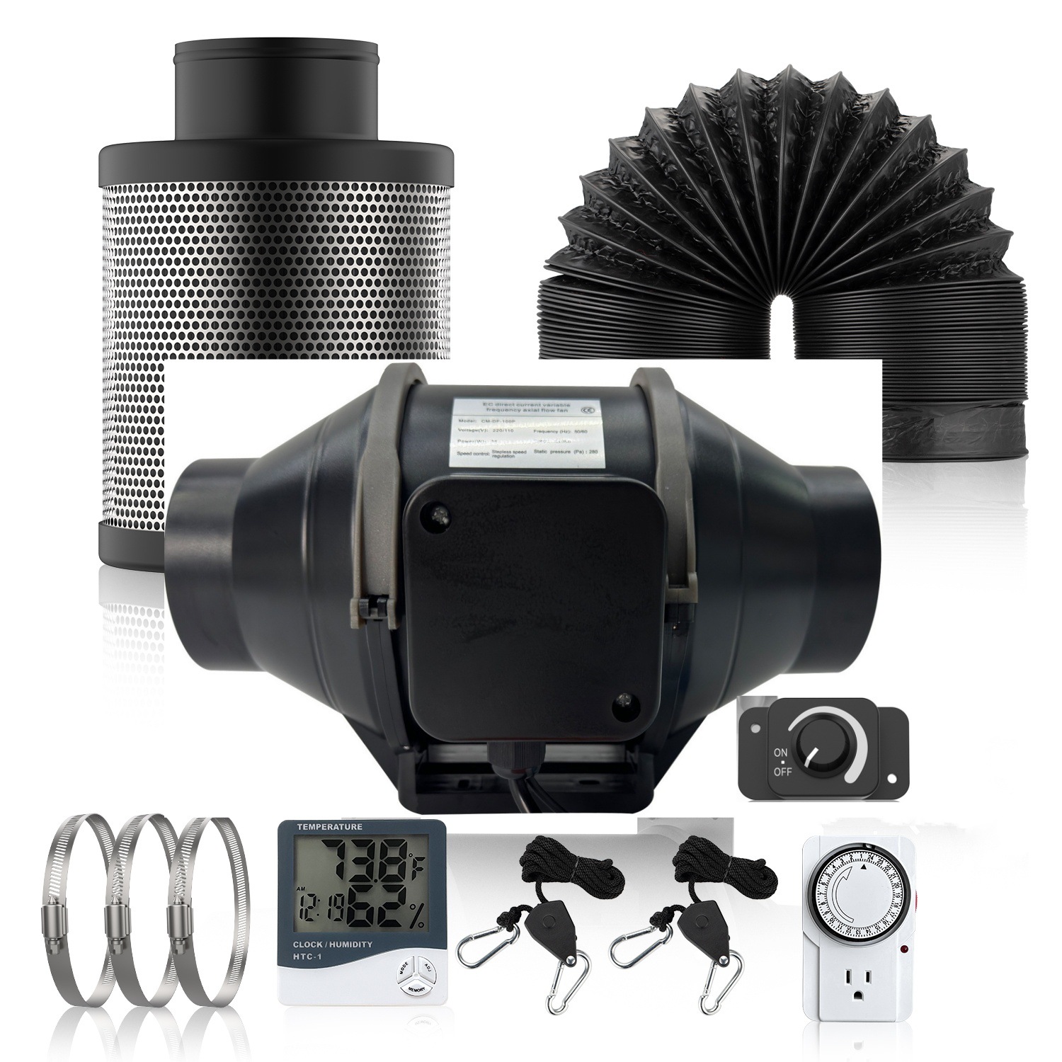 4 Inch Smart Inline Duct Fan w – Carbon Filter Inline Bewertung und Preis