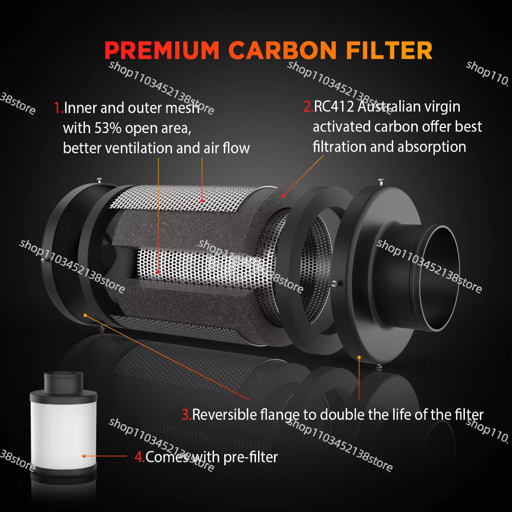 4 Inch Smart Inline Duct Fan w – Carbon Filter Inline Bewertung und Preis